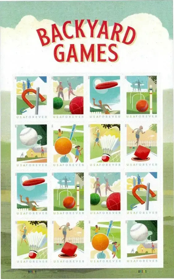 2021 US Backyard Games Forever set of 5booklets Stamps