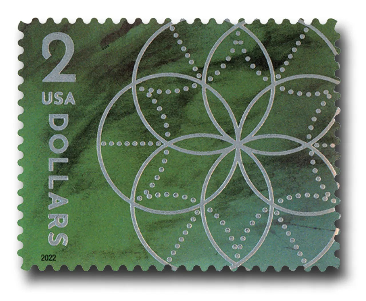 2022 two dollar floral geometry set of 5booklets stamps