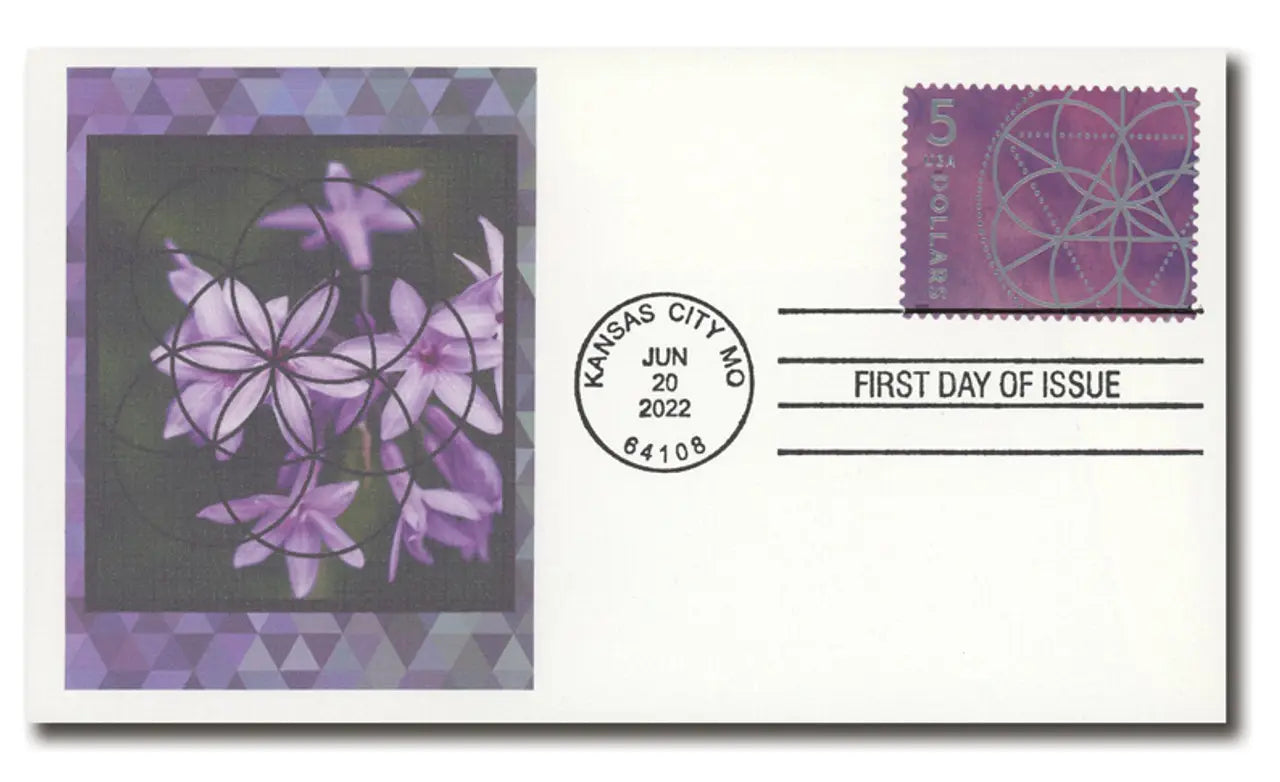 2022 5 dollar floral geometry set of 5booklets stamps