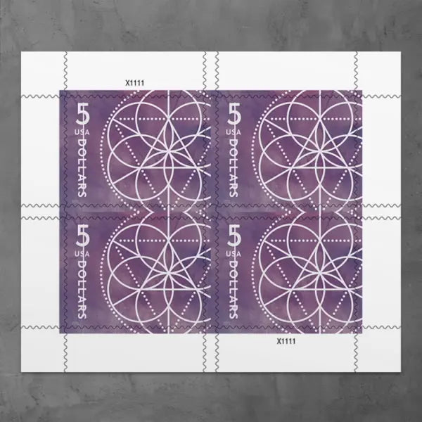 2022 $5 Floral Geometry set of 5booklets Stamps