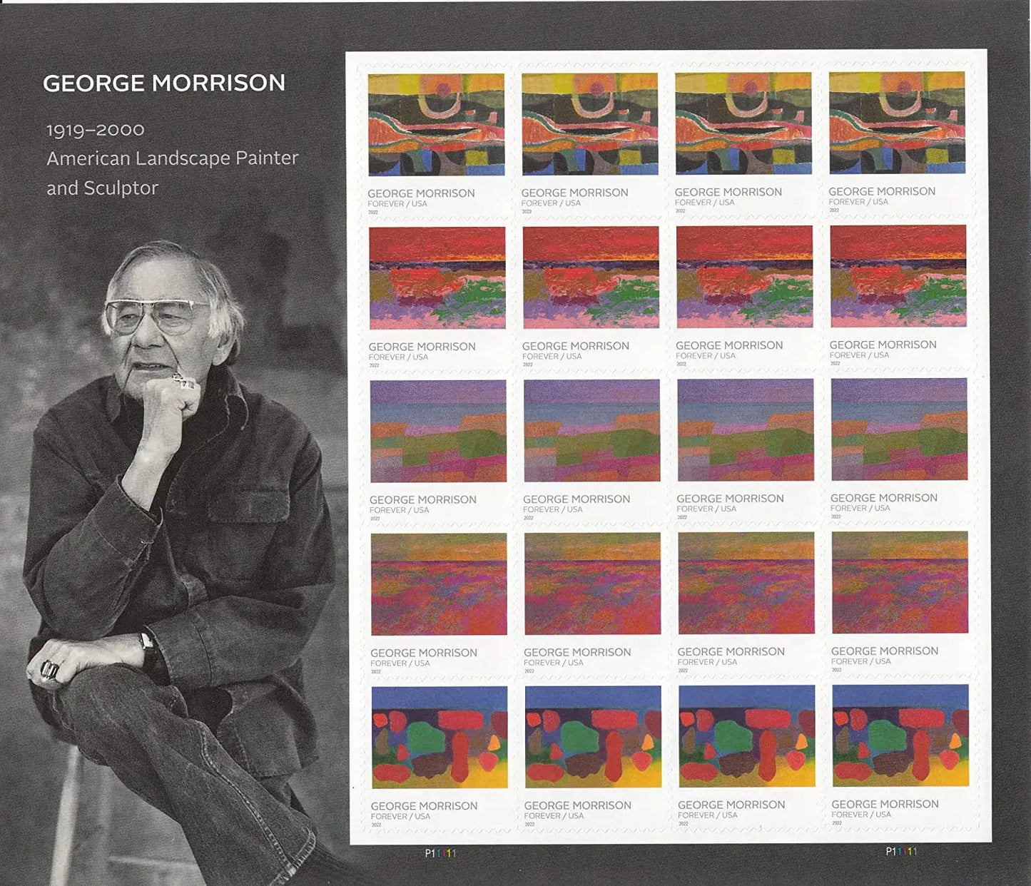 2022 George Morrison set of 5booklets Stamp