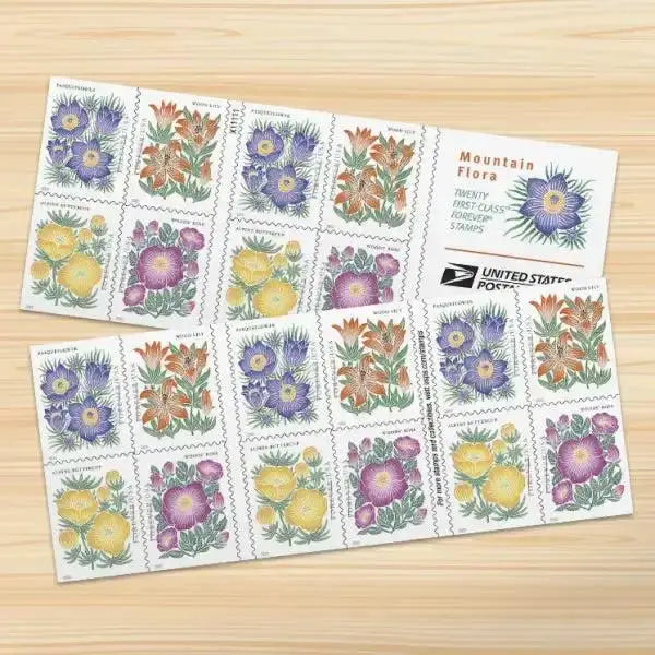 2022 US Mountain Flora First-Class Forever set of 5booklets Stamps