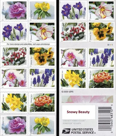 2022 US Snowy Garden Beauty set of 5booklets Stamps