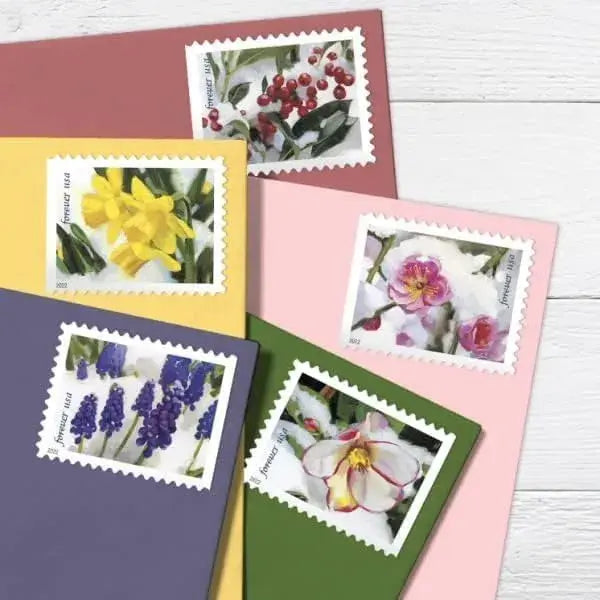 2022 US Snowy Garden Beauty set of 5booklets Stamps