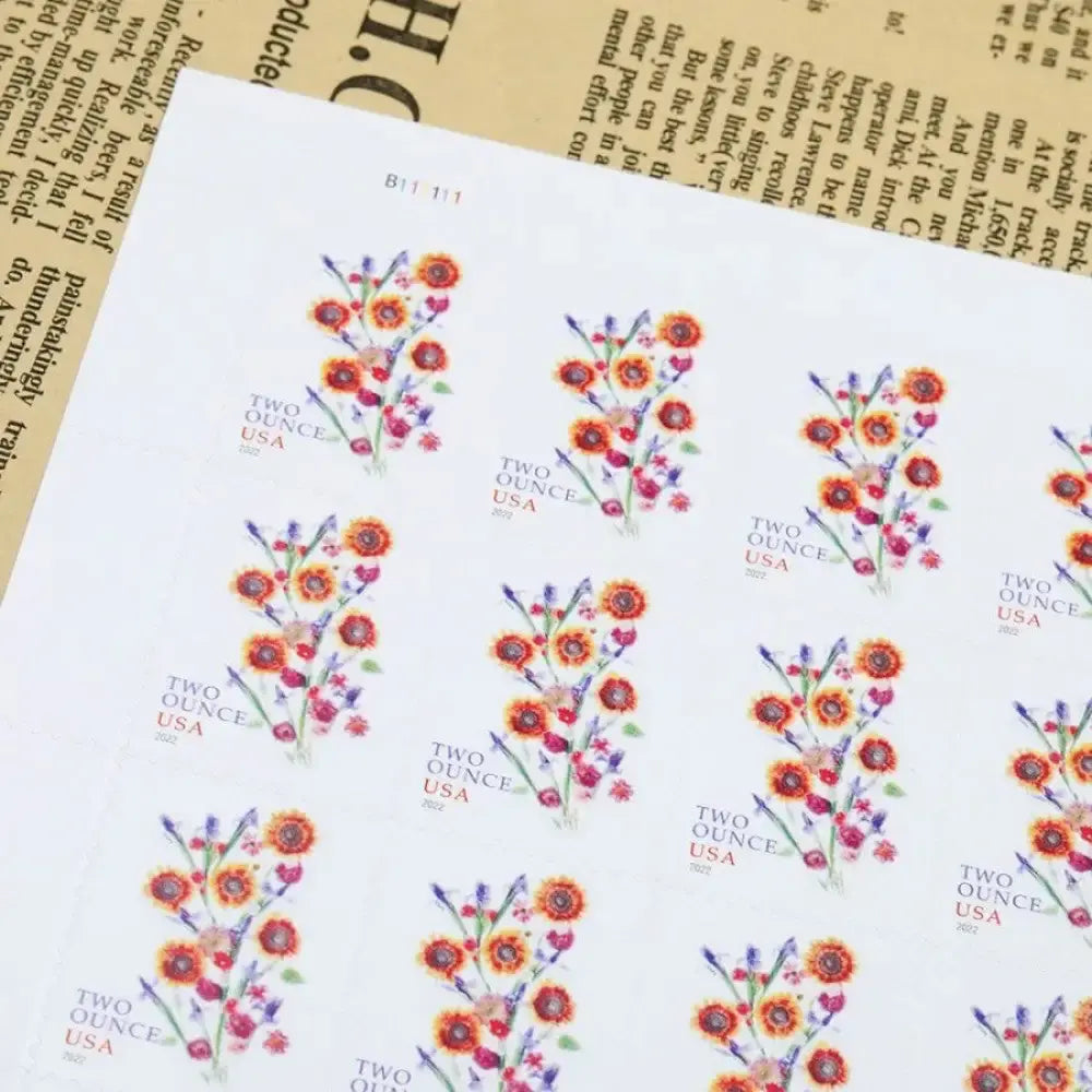2022 US Two Ounce Sunflower Bouquet set of 5booklets Stamps