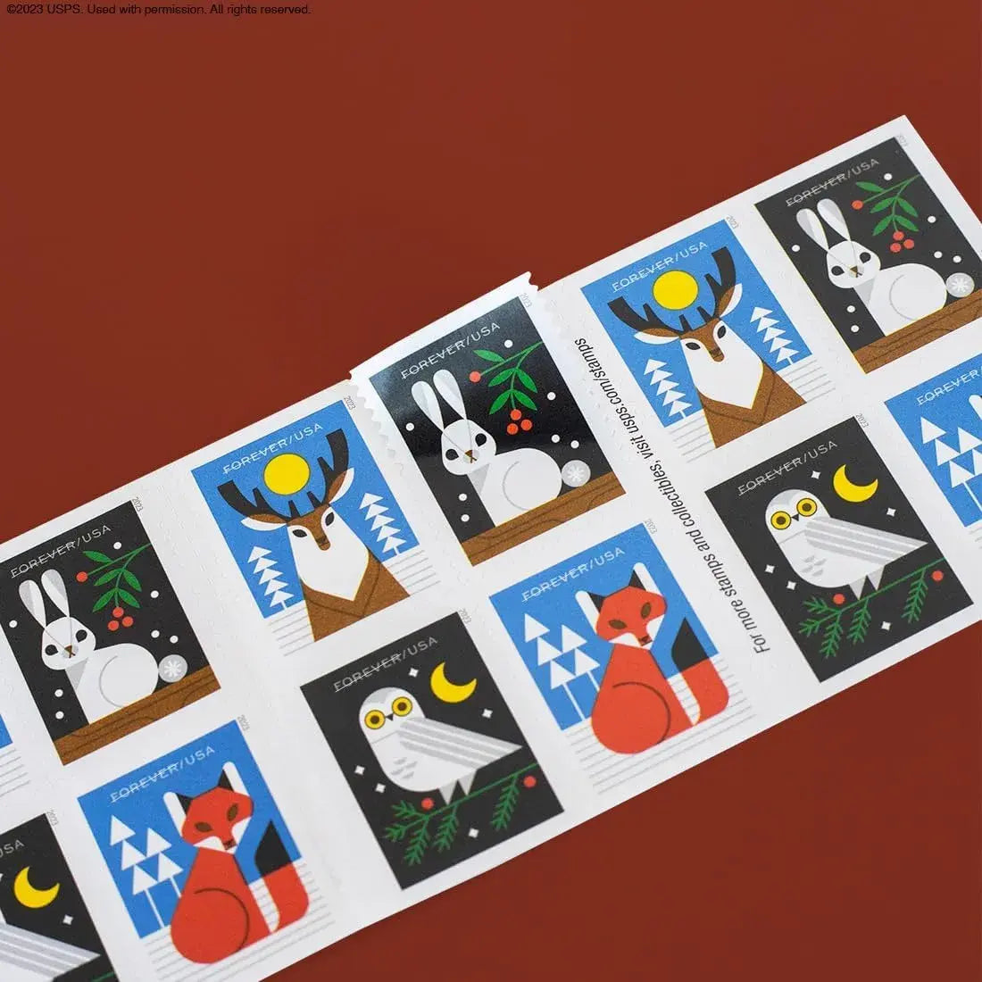 2023 Winter Woodland Animals set of 5booklets Stamps