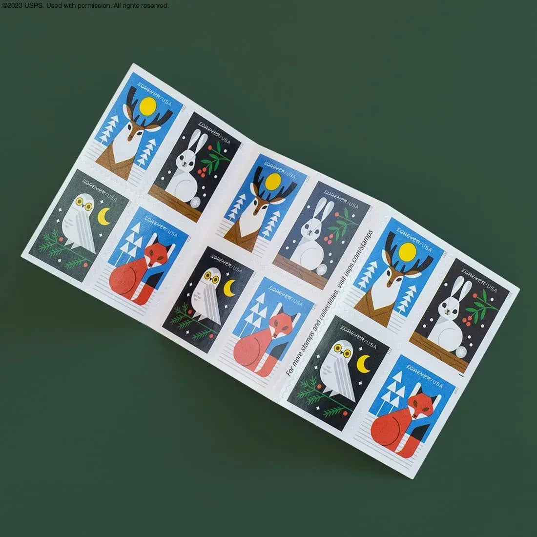 2023 Winter Woodland Animals set of 5booklets Stamps