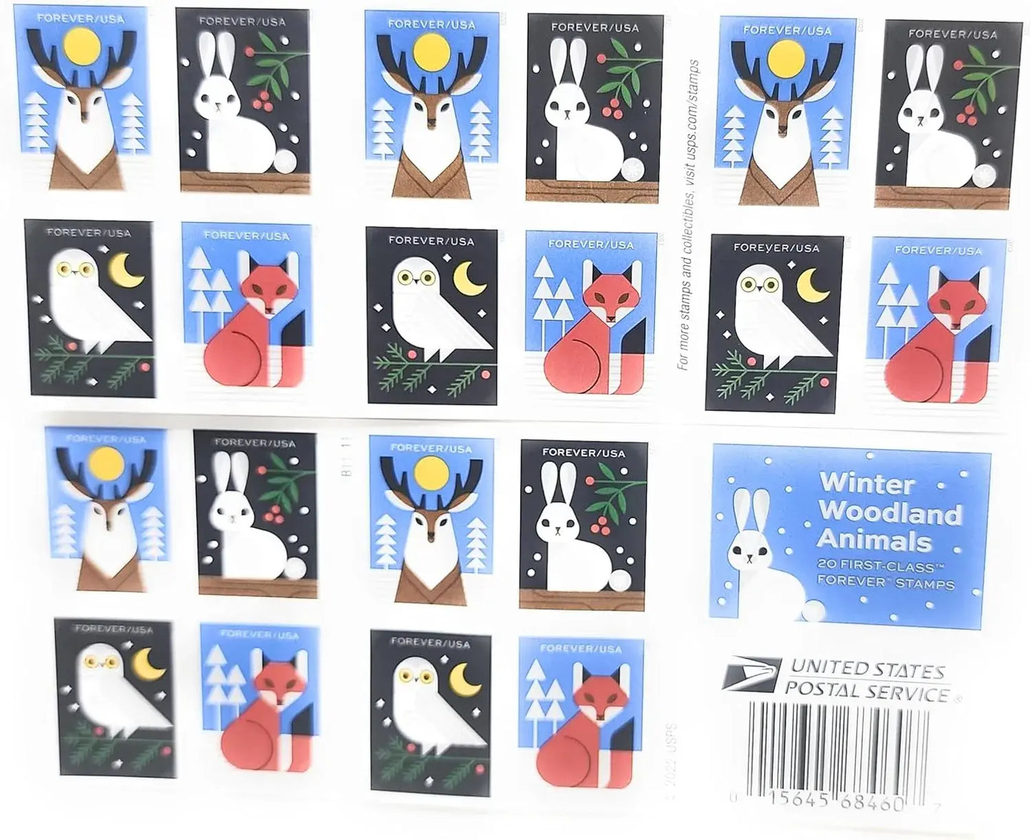 2023 Winter Woodland Animals set of 5booklets Stamps