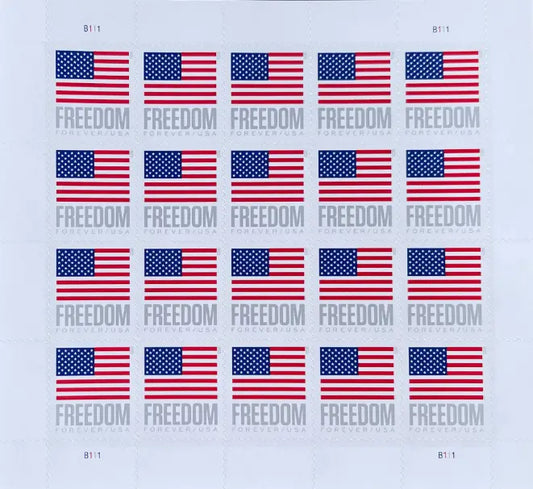 2023 us freedom flag forever postage set of 5booklets stamp