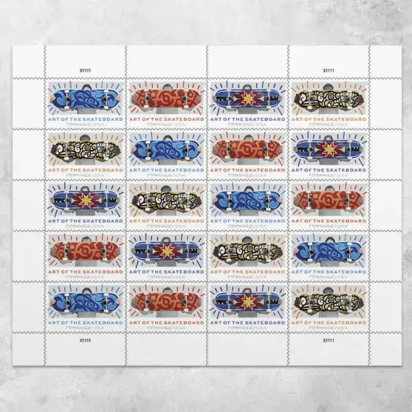 2023 Art of the Skateboad Postage set of 5booklets Stamps
