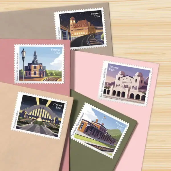 2023 US Railroad Stations set of 5booklets Stamps