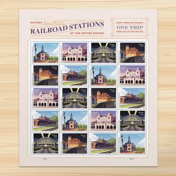 2023 US Railroad Stations set of 5booklets Stamps
