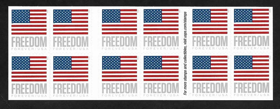 2023 us freedom flag forever set of 5booklets stamp