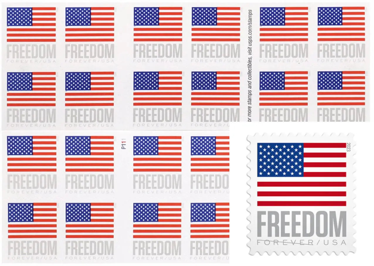 2023 us freedom flag forever set of 5booklets stamp
