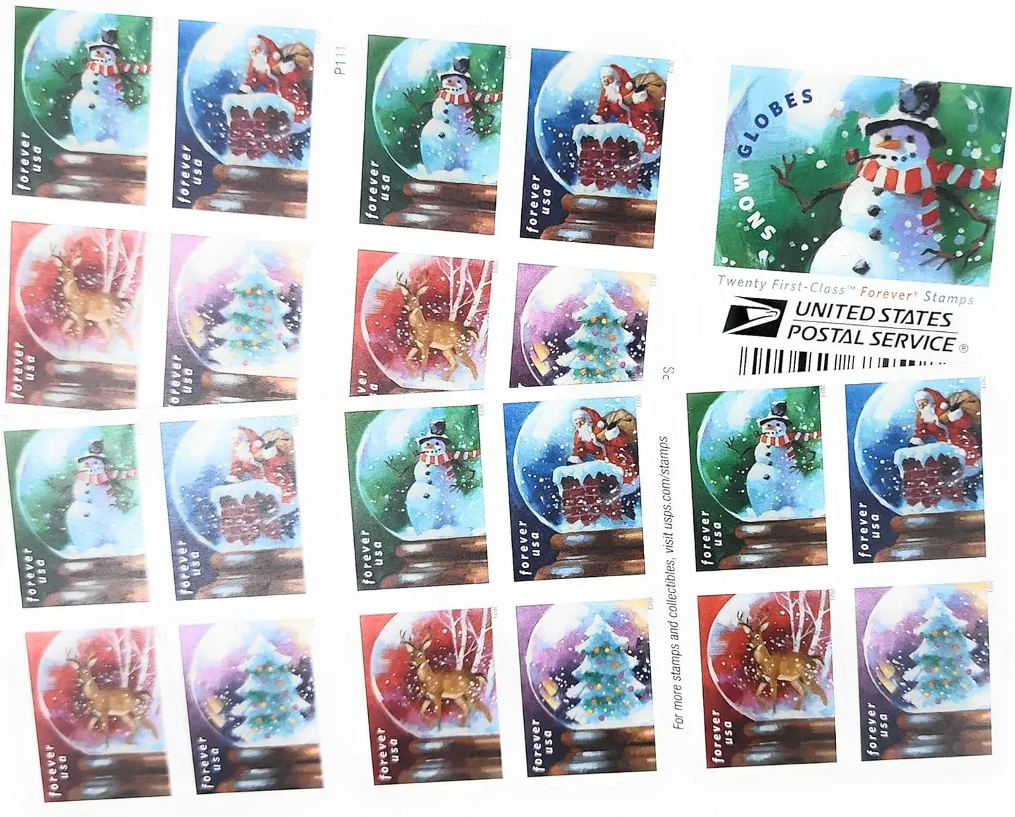 2023 US Snow Globes Booklet set of 5booklets Stamps