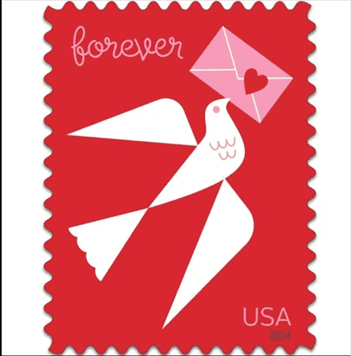 2024 Carrier pigeon love forever set of 5booklets stamps