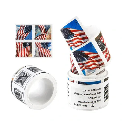 2024 US Forever American Flag roll of 100 Stamps Rolls
