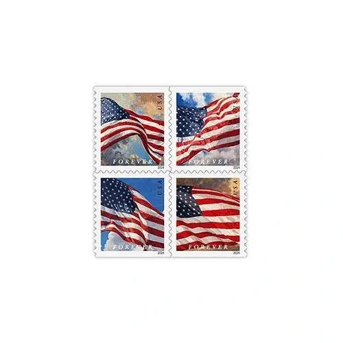 2024 US Forever American Flag roll of 100 Stamps Rolls