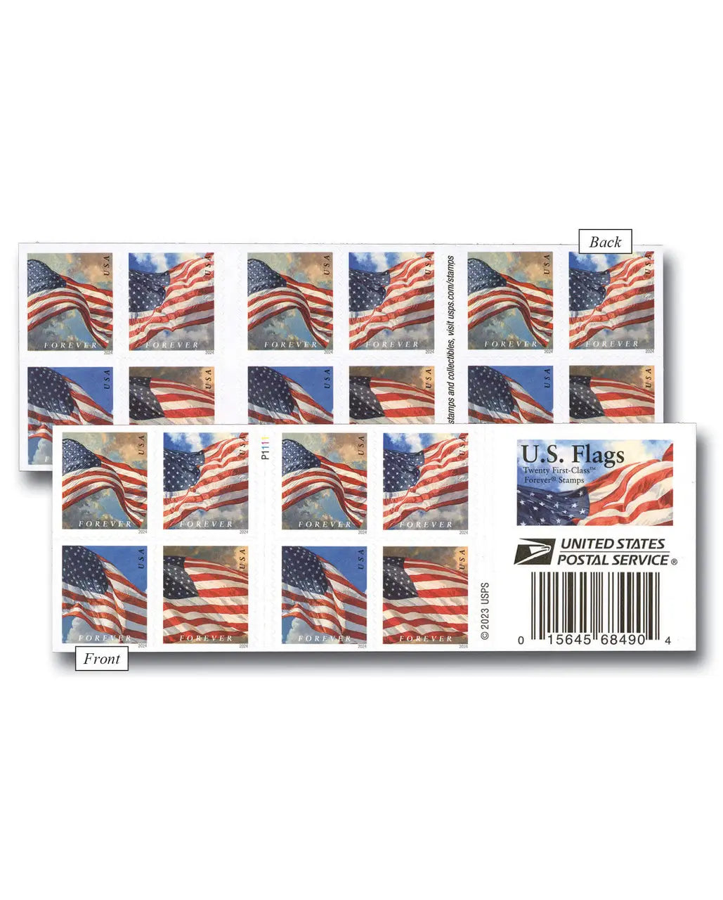 2024 us flags forever first class postage set of 5booklets stamps