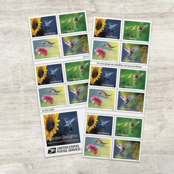 2024 US Garden Delights Forever set of 5booklets Stamps