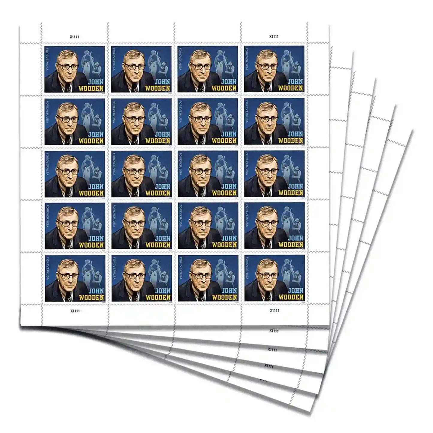 2024 U.S John Wooden set of 5booklets Stamps
