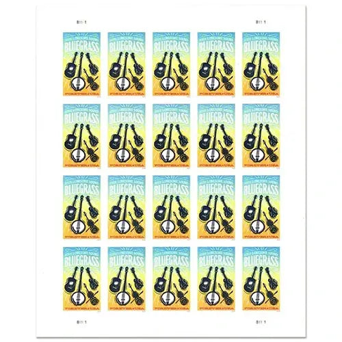 2024 US Bluegrass Guitar Forever set of 5booklets Stamps
