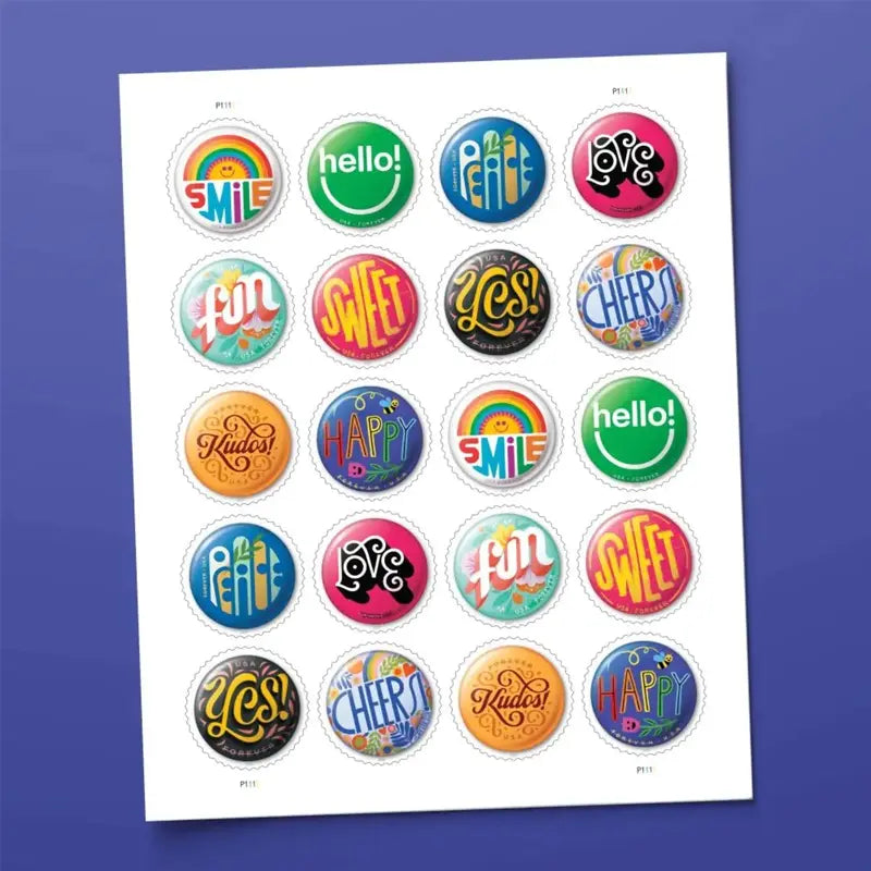 2024 Pinback Buttons Forever set of 5booklets Stamps