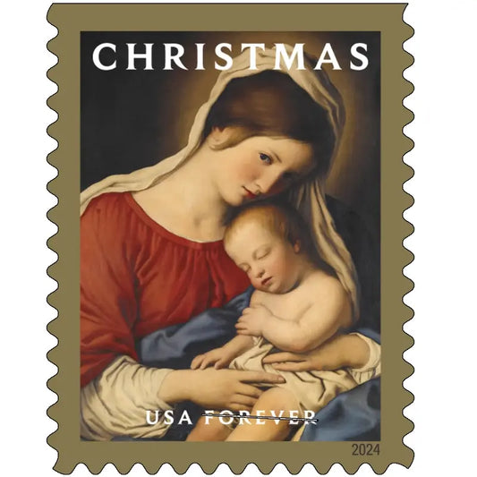 2024 us Christmas Madonna and Child Forever set of 5booklets Stamps