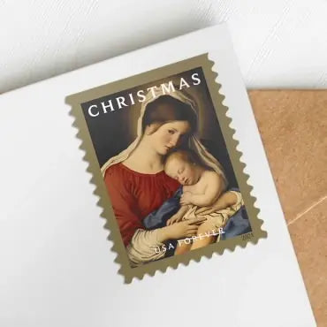 2024 us Christmas Madonna and Child Forever set of 5booklets Stamps