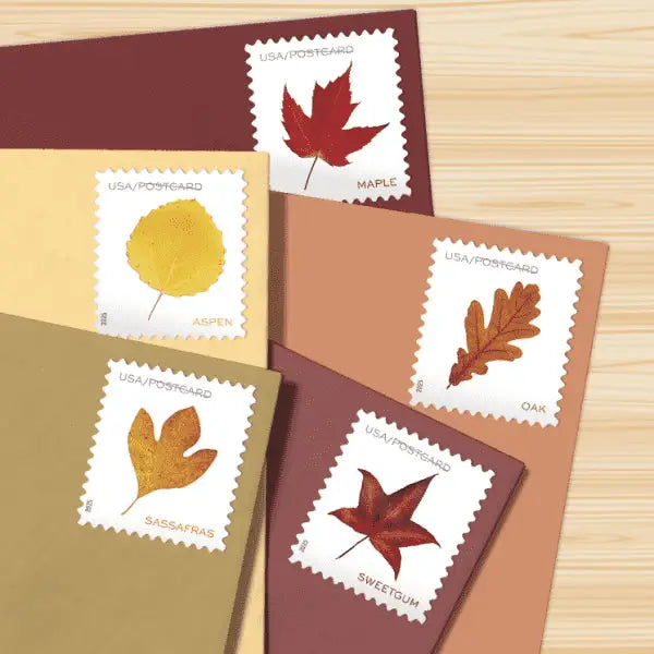 2025 Vibrant Leaves Postcard set of 5booklets Stamps
