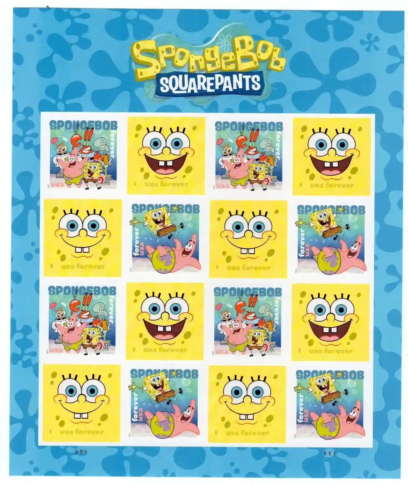 2025 USPS SpongeBob SquarePants set of 5booklets Stamps