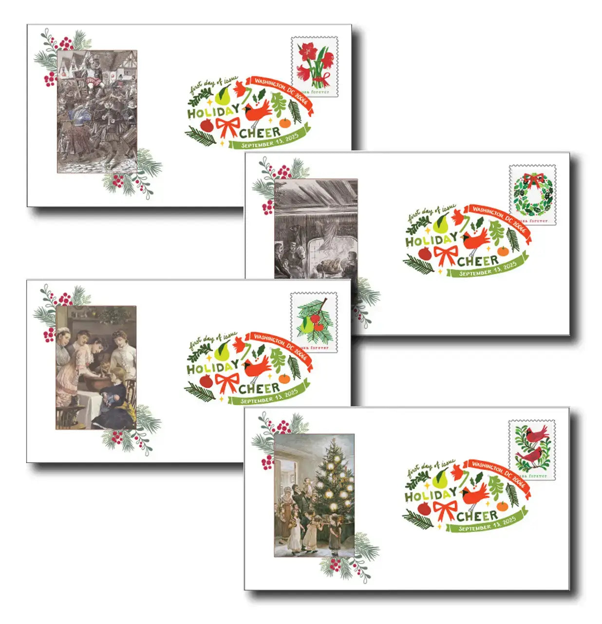 2025 Holiday Cheer set of 5booklets Stamps