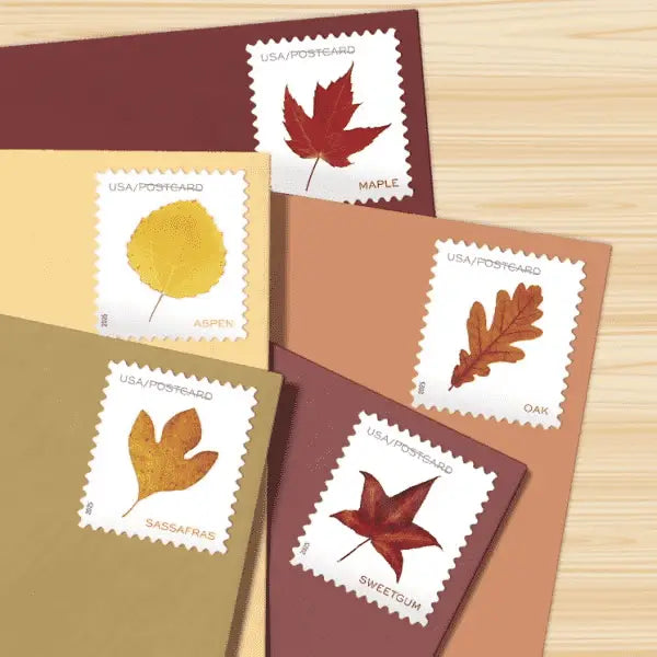 2025 Vibrant Leaves Postcard roll of 100 Stamps Coil