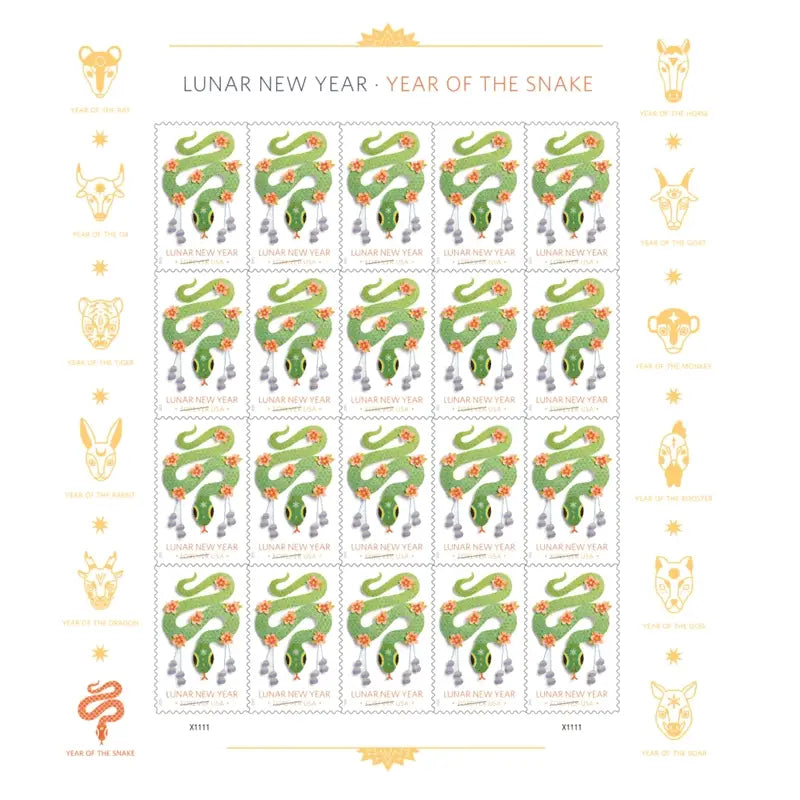 2025 Lunar New Year Year of the Snake set of 5booklets Stamps
