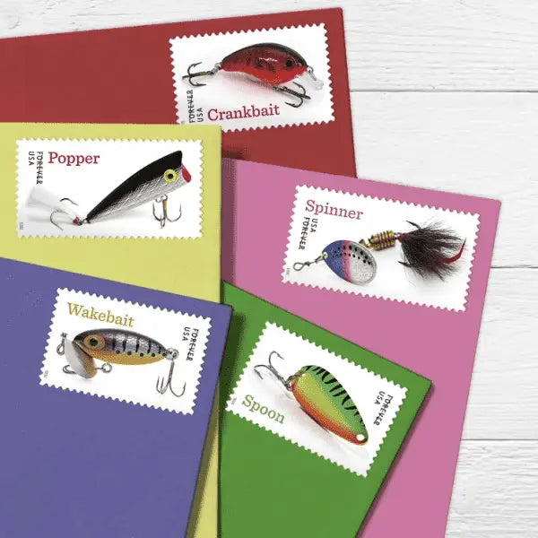 2025 Freshwater Fishing Lures set of 5booklets Stamps
