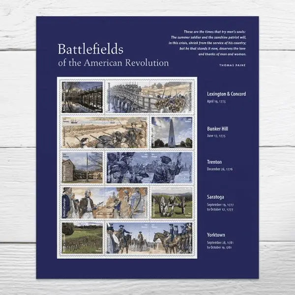 2025 Battlefields of the American Revolution set of 5booklets Stamps
