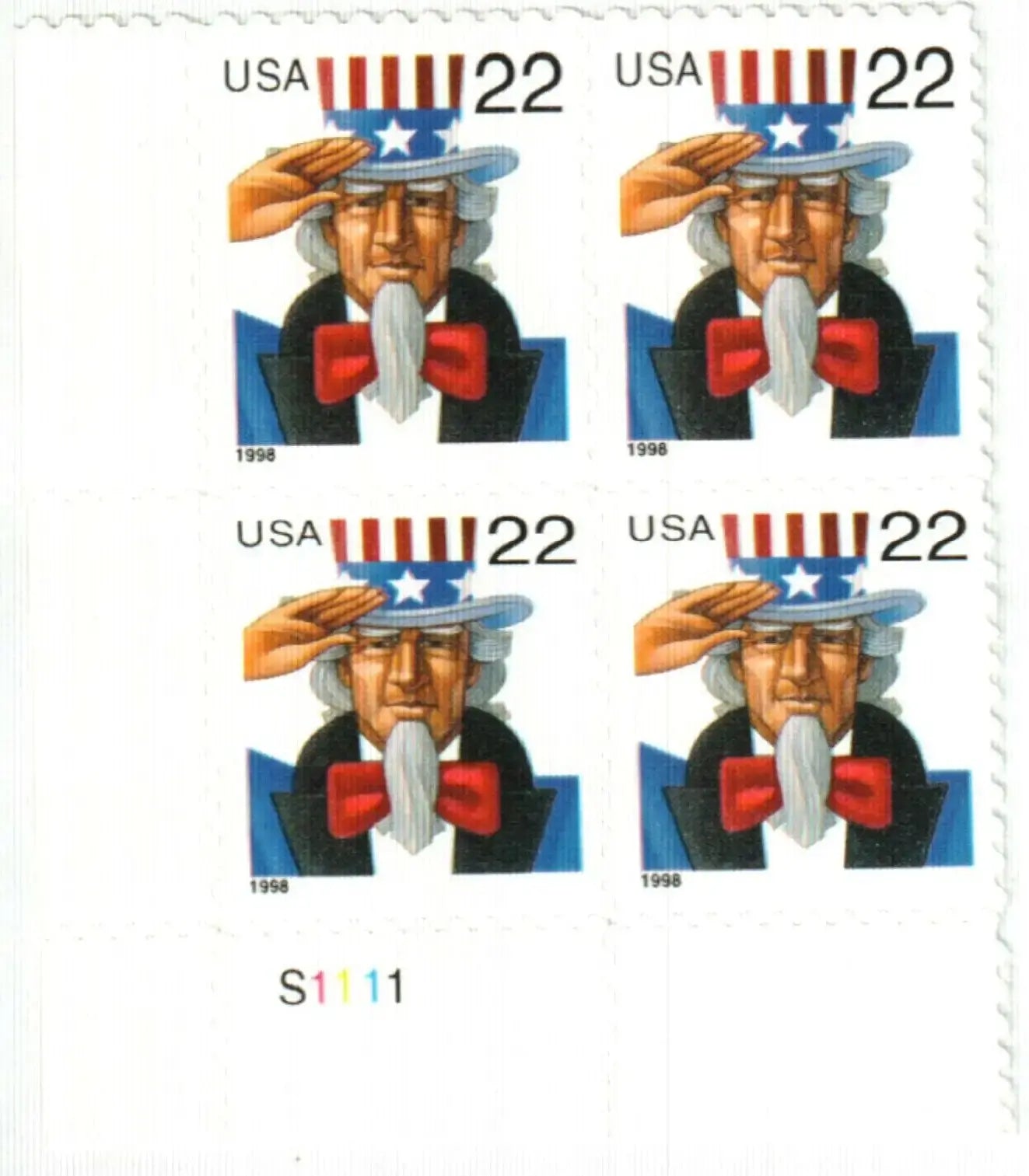 1998 US Uncle Sam Postage set of 5booklets Stamps
